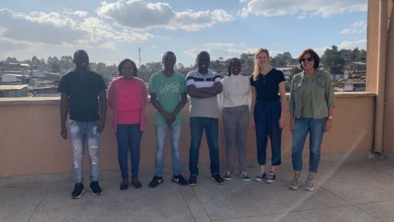 Tour participants from left to right: Daniel (Centre for Urban Mission staff), Andy (Centre for Urban Mission staff), Esther (Seminary representative), Simon Peter (Centre for Urban Mission Director), Nancy (Local Leaders International Africa Director), Nicole (reSource Advancement Coordinator), Ute (Overseas Training).